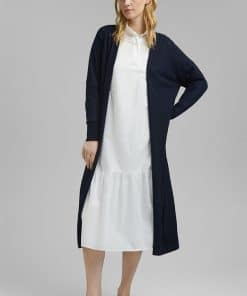 Esprit Linen Blend Cardigan Navy