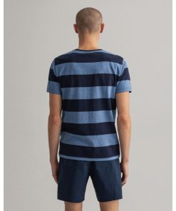 Gant Barstripe T-shirt Denim Blue Melange