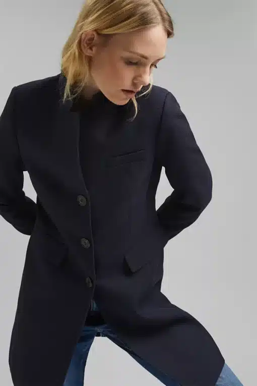 Esprit Pique Coat Navy