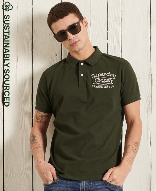 Superdry Superstate Polo Shirt Surplus Goods Olive