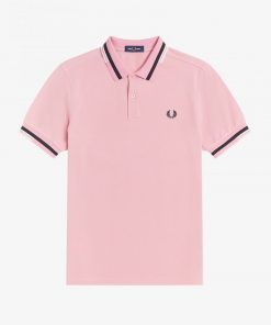 Fred Perry Skip to the beginning of the images gallery Abstract Tipped Polo Shirt Chalk Pink