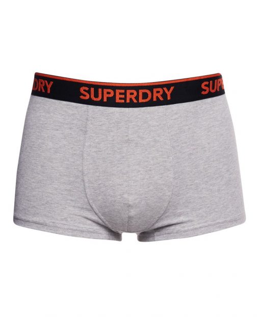 Organic Cotton Classic Trunk Triple Pack Grey Marl/black/havana Orange