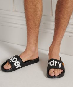 Superdry Classic Pool Sliders Black