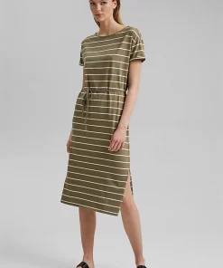 Esprit Jersey Midi Dress Light Khaki