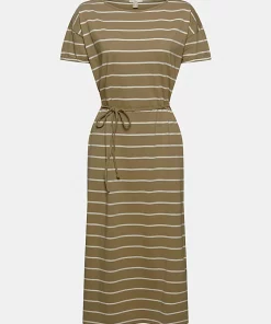 Esprit Jersey Midi Dress Light Khaki