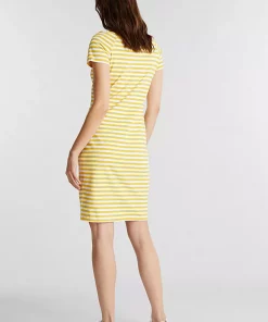 Esprit Stripe Jersey Dress Yellow