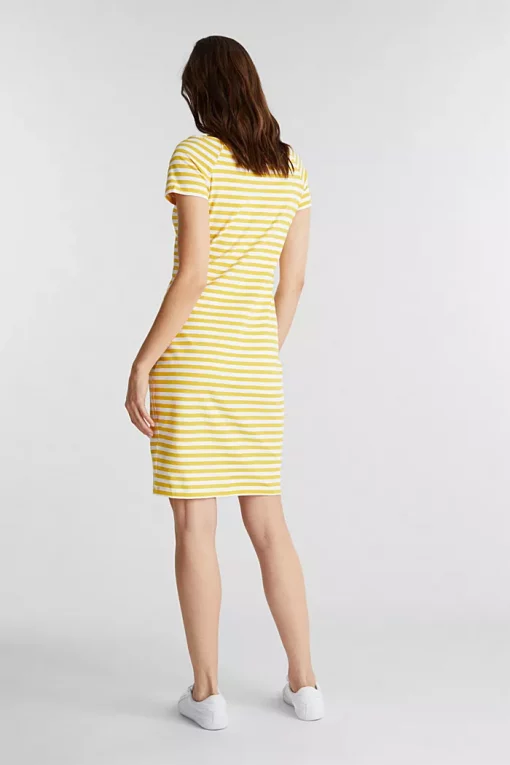 Esprit Stripe Jersey Dress Yellow