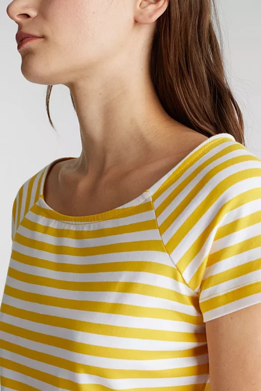 Esprit Stripe Jersey Dress Yellow