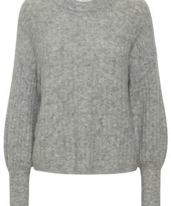 Gestuz Alpiagz Pullover High-Rise Grey Melange