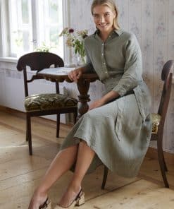 Balmuir Lena Linen Skirt Khaki