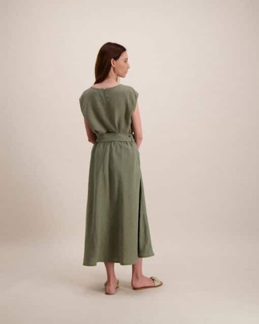 Balmuir Lena Linen Skirt Khaki