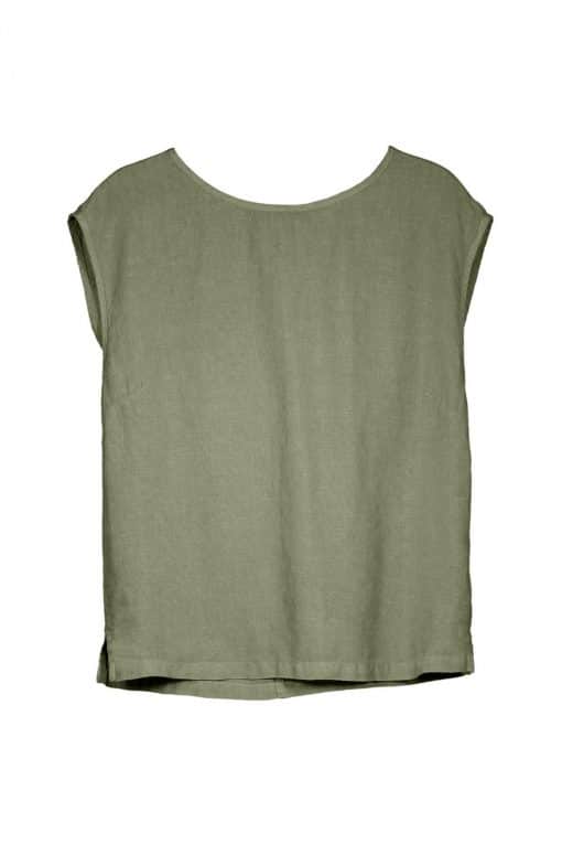 Balmuir Lucy Linen Top Khaki