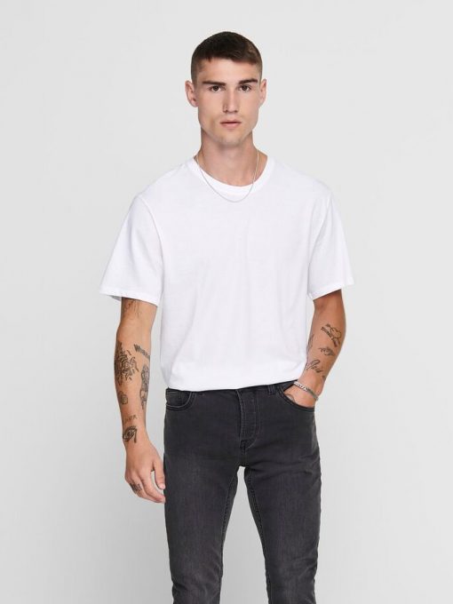 Only & Sons Matt Longy T-shirt White