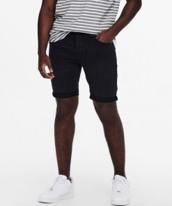 Only & Sons Ply Life Denim Shorts Black