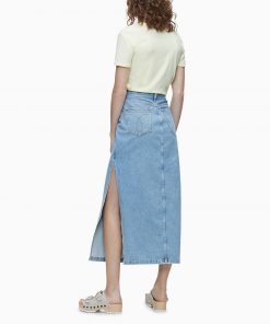 Calvin Klein Maxi Skirt Light Blue