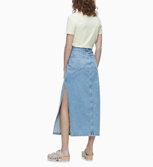 Calvin Klein Maxi Skirt Light Blue