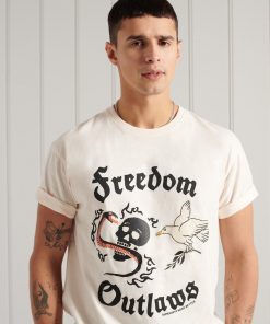 Superdry Boho Rock Graphic T-Shirt Cream Quartz