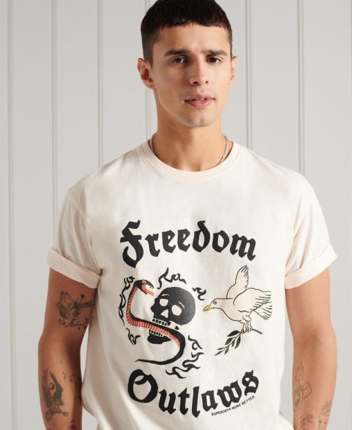 Superdry Boho Rock Graphic T-Shirt Cream Quartz