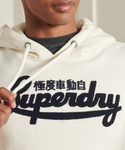 Superdry College Chenille Hoodie Cream