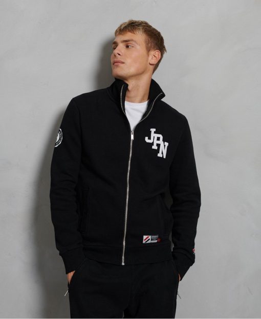 Superdry City College Classic Track Top Black