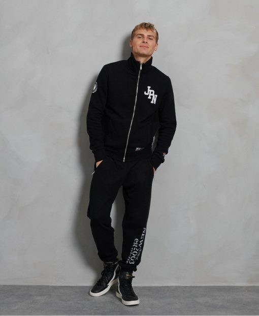 Superdry City College Classic Track Top Black