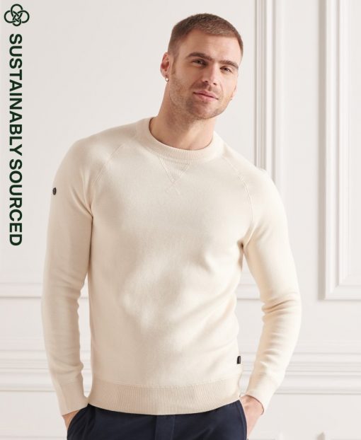 Superdry Essential Organic Cotton Crew Jumper Pale Marl