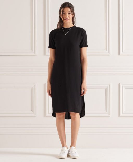 Superdry Curve Hem Shift Dress Black