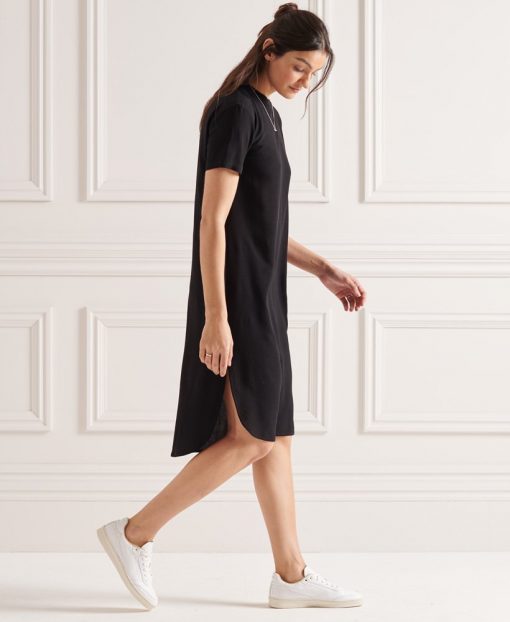 Superdry Curve Hem Shift Dress Black