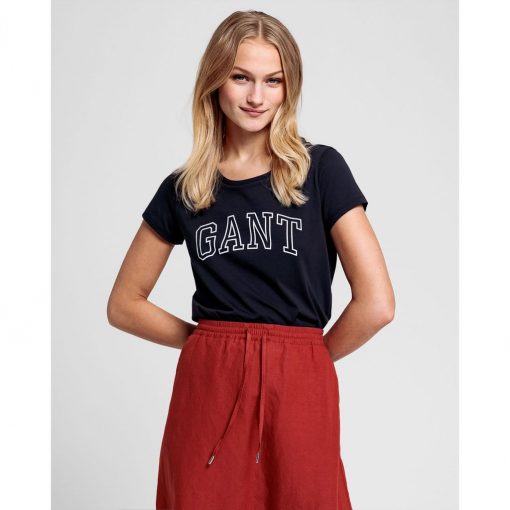 Gant Arch Logo Capsleeve T-shirt Navy