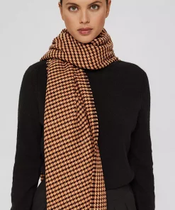Esprit Check Scarf Khaki Beige