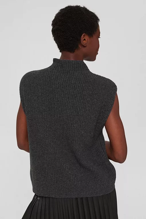 Esprit Wool Vest Gunmetal