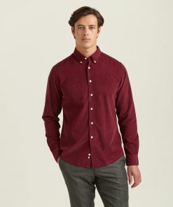 Morris Stockholm Douglas Corduroy Shirt Wine