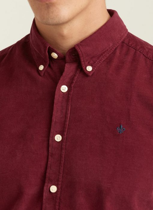 Morris Stockholm Douglas Corduroy Shirt Wine