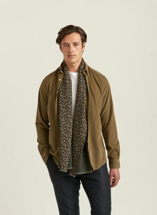 Morris Stockholm Douglas Corduroy Shirt Olive