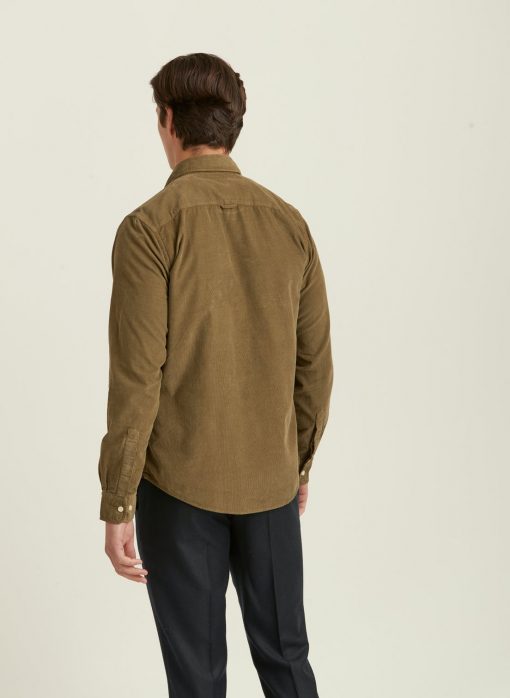 Morris Stockholm Douglas Corduroy Shirt Olive