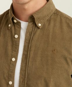 Morris Stockholm Douglas Corduroy Shirt Olive