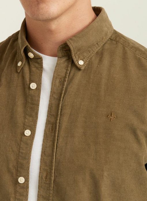 Morris Stockholm Douglas Corduroy Shirt Olive