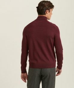 Morris Stockholm Merino John Zip Wine Red