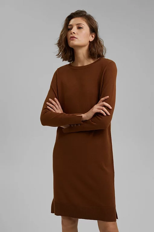 Esprit Knitted Dress Toffee
