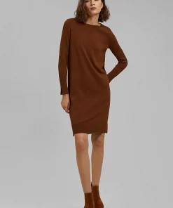 Esprit Knitted Dress Toffee
