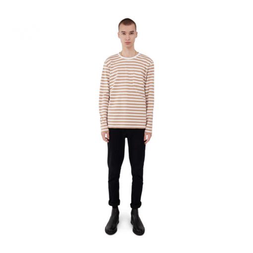 Makia Verkstad Longsleeve Men Camel/White