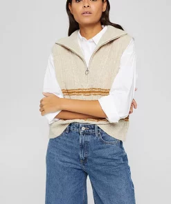 Esprit Knitted Vest Sand
