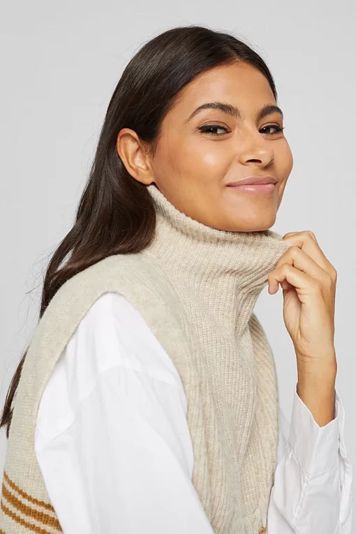Esprit Knitted Vest Sand