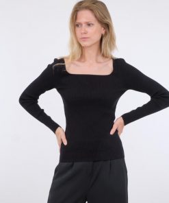 Neo Noir Corine Knit Blouse Black