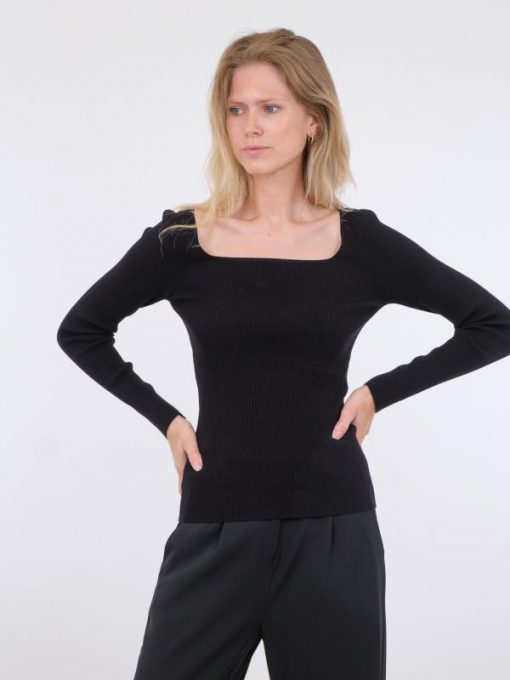 Neo Noir Corine Knit Blouse Black