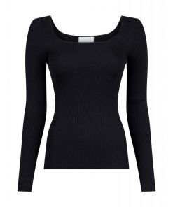 Neo Noir Corine Knit Blouse Black