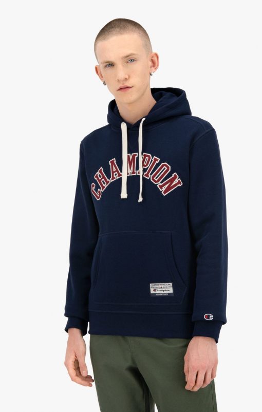 Champion Collegiate Logo Hoodie Dark Blue