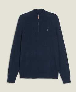 Morris Stockholm Merino John Zip Blue