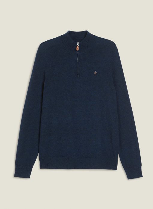 Morris Stockholm Merino John Zip Blue