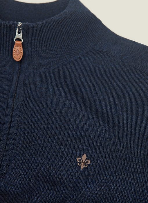 Morris Stockholm Merino John Zip Blue